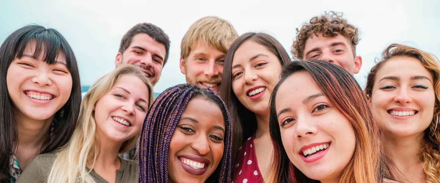 Group of youth taking a selfie