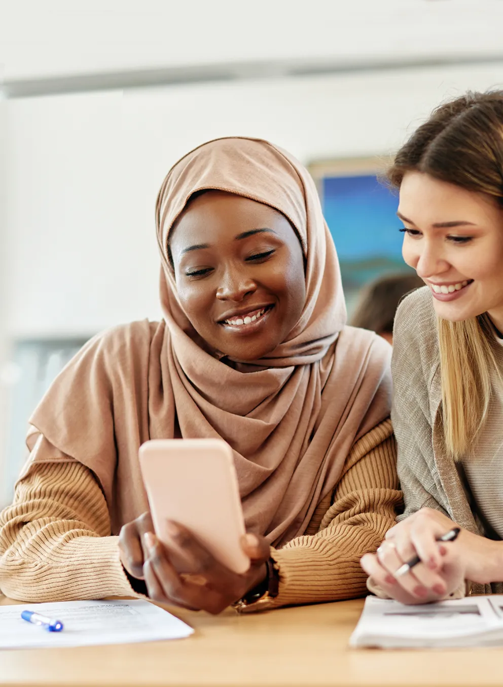 Two Women Connect in an ESL Class