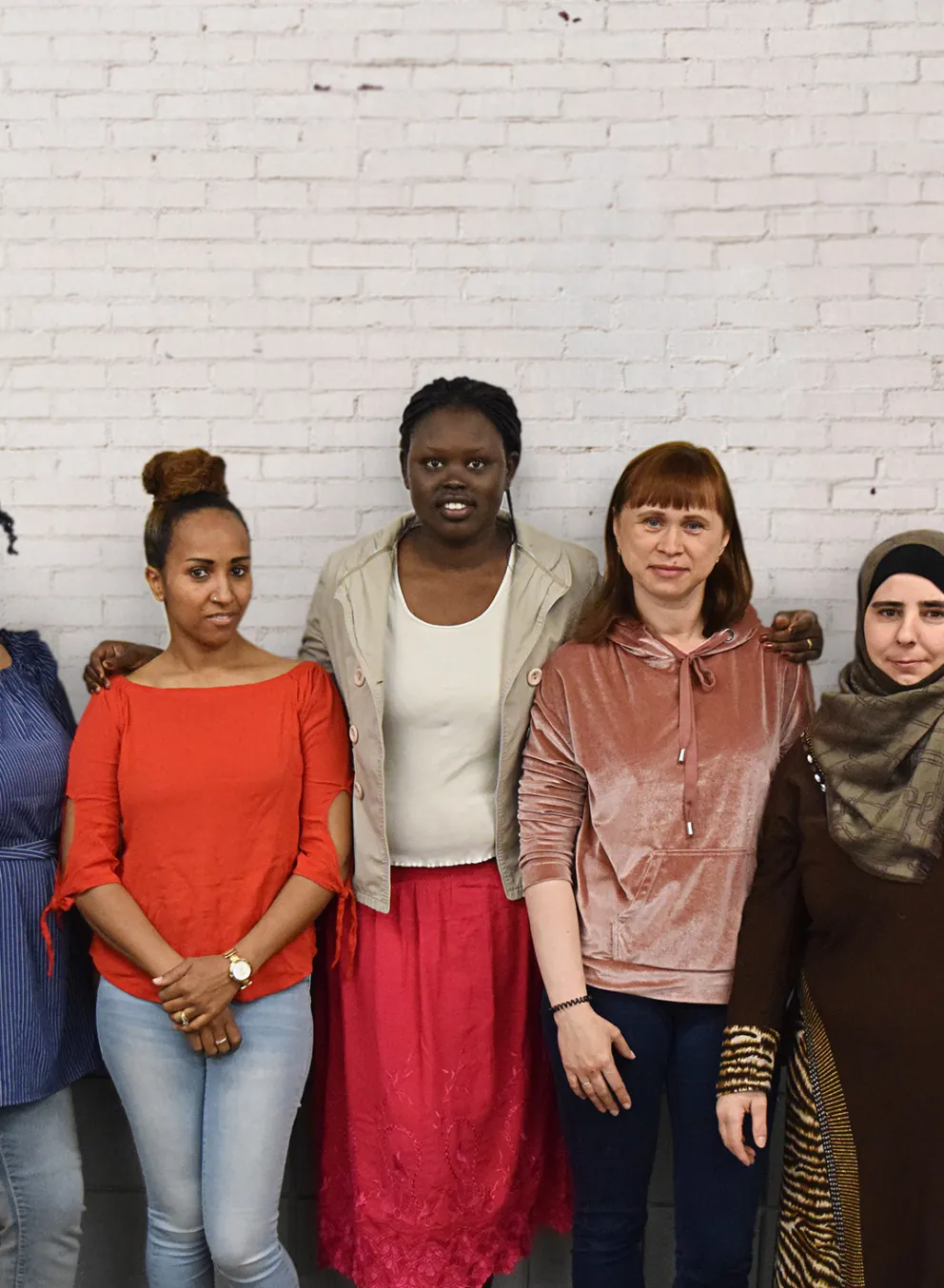 Group of Newcomer Women Standing Together