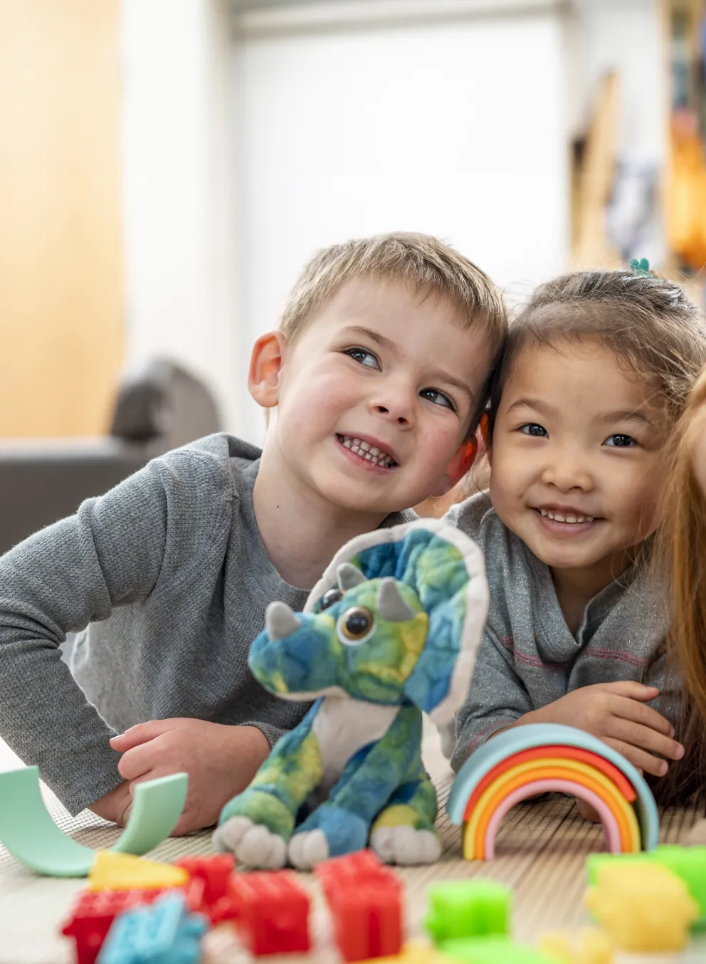 [Image] three kids at child care centre