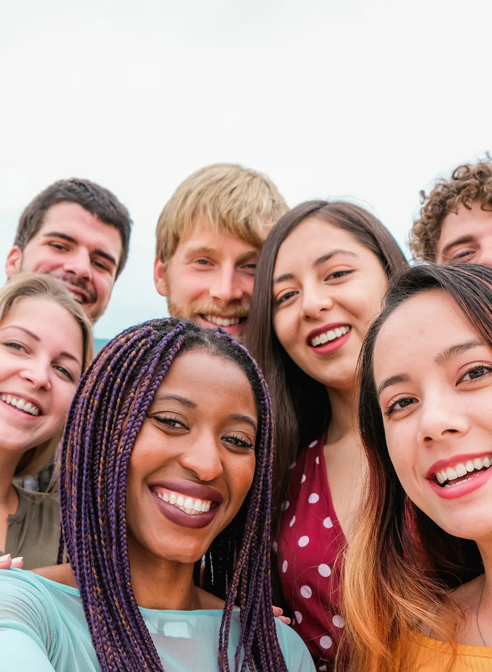 Group of youth taking a selfie