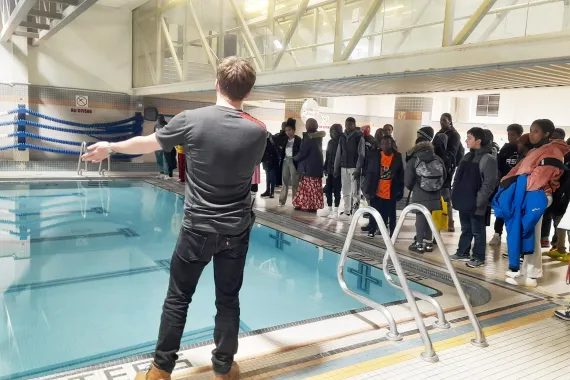 Image of Y Staff teaching Swim to Survive