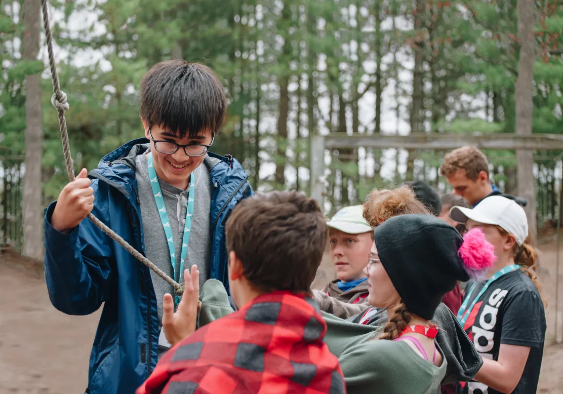 Campers with Counsellor